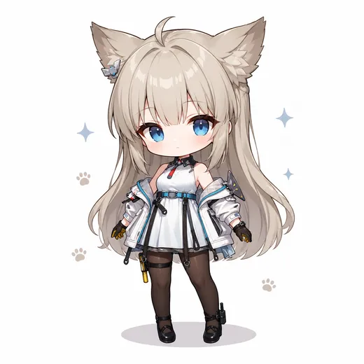 Perlica chibi fanart — Arknights Endfield character