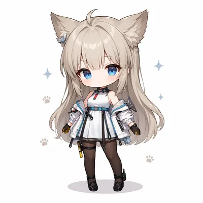Perlica chibi fanart — Arknights Endfield character