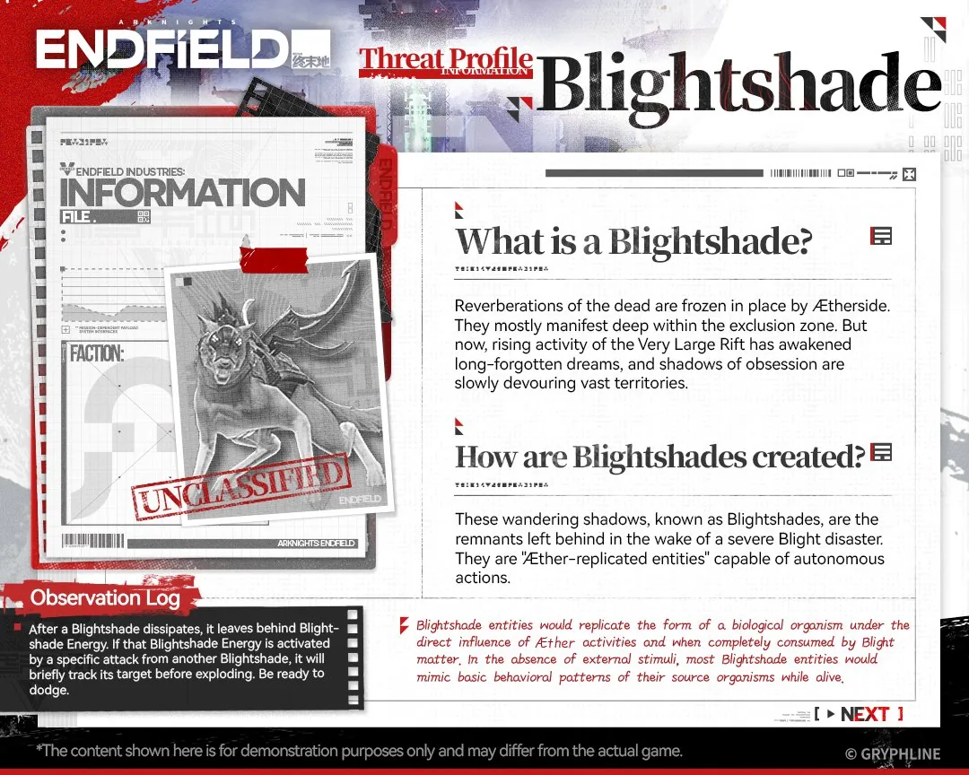 Blightshade threat profile card explaining what a Blightshade is and how one is created