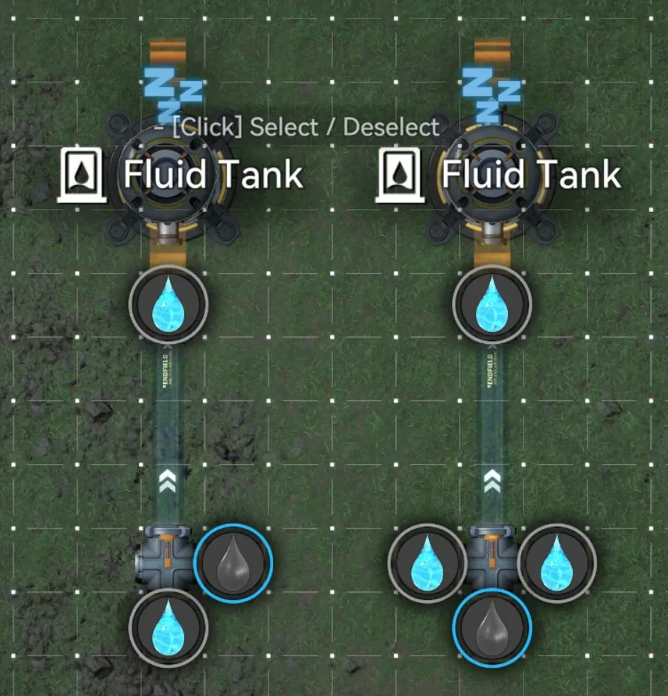 2-liquid merger example with pipe length 3