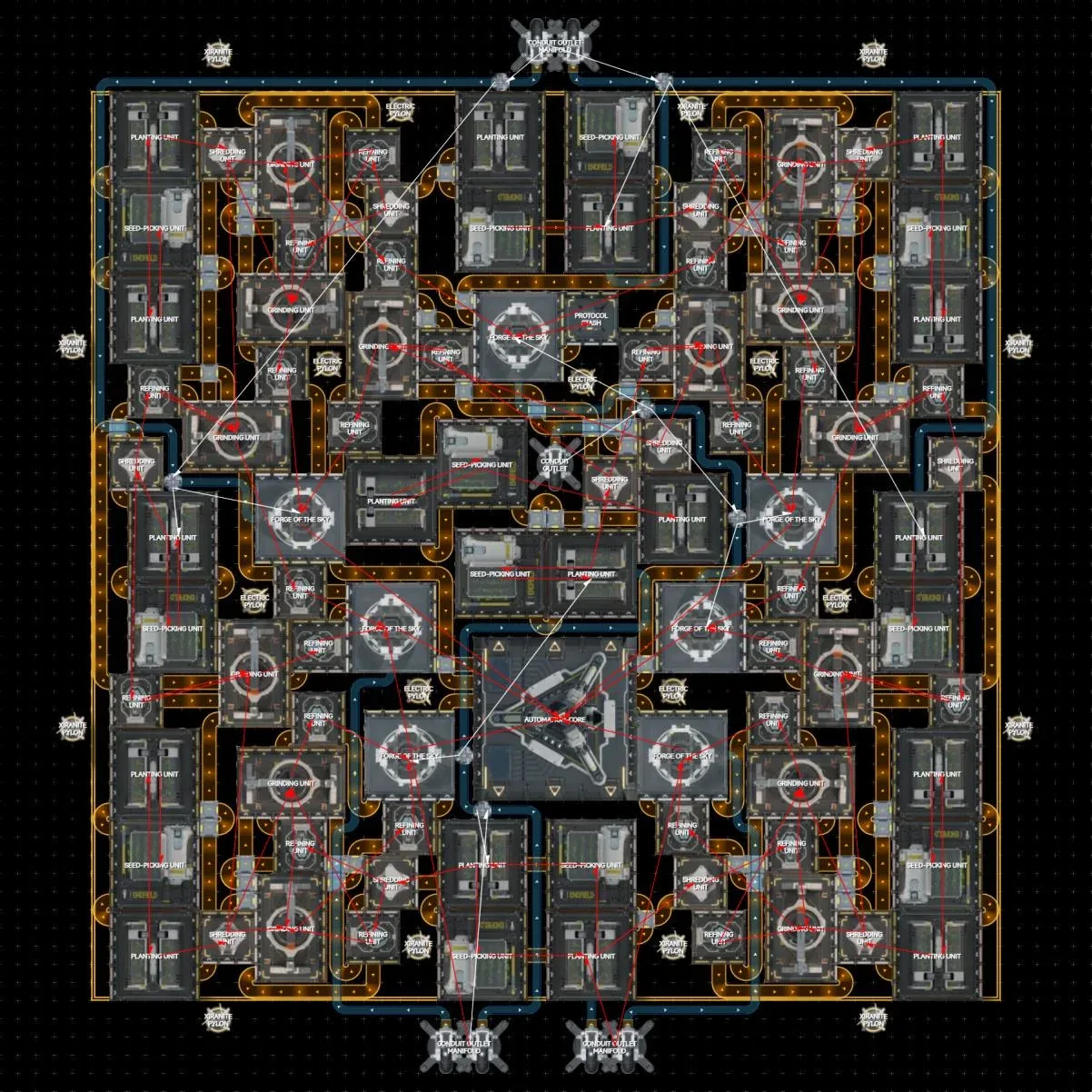 Connection path between facilities