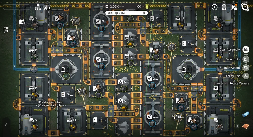 Xiranite Factory Base Layout - Top View