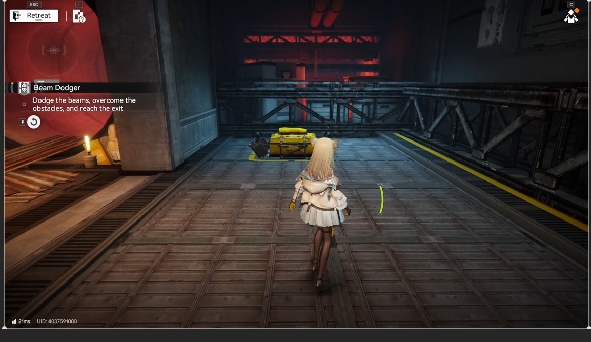 Beam Dodger - first chest location