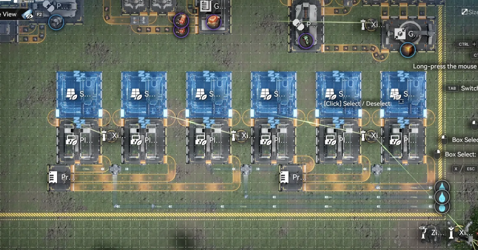 One stack of Yazhen in each of the six seed machines on the right side