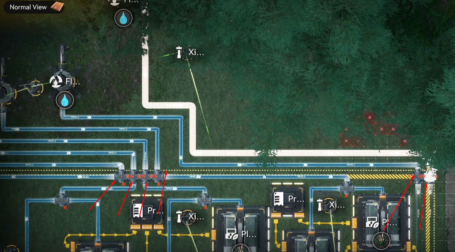 Six fluid pumps in the Jingu Valley lake