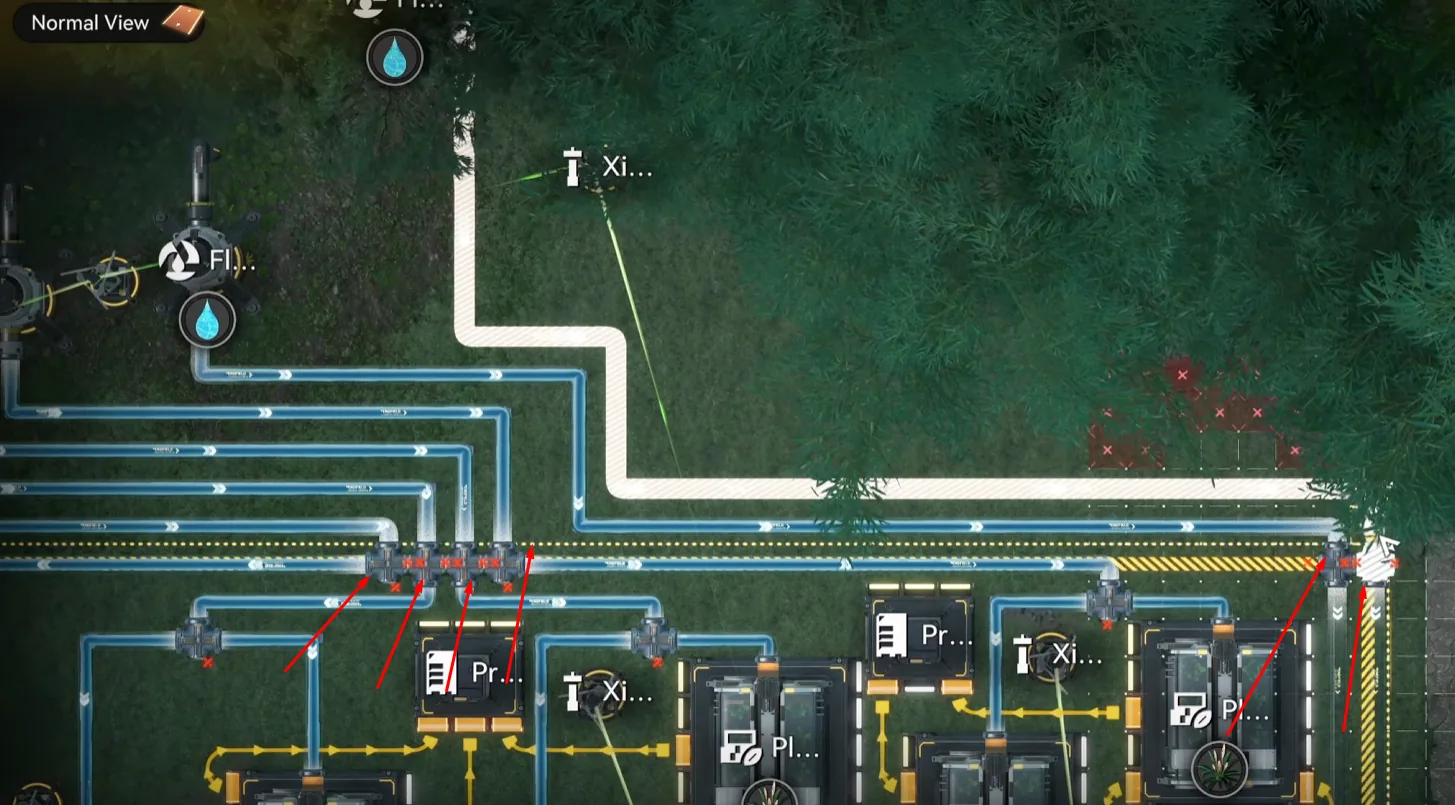 Six fluid pumps in the Jingyu Valley lake