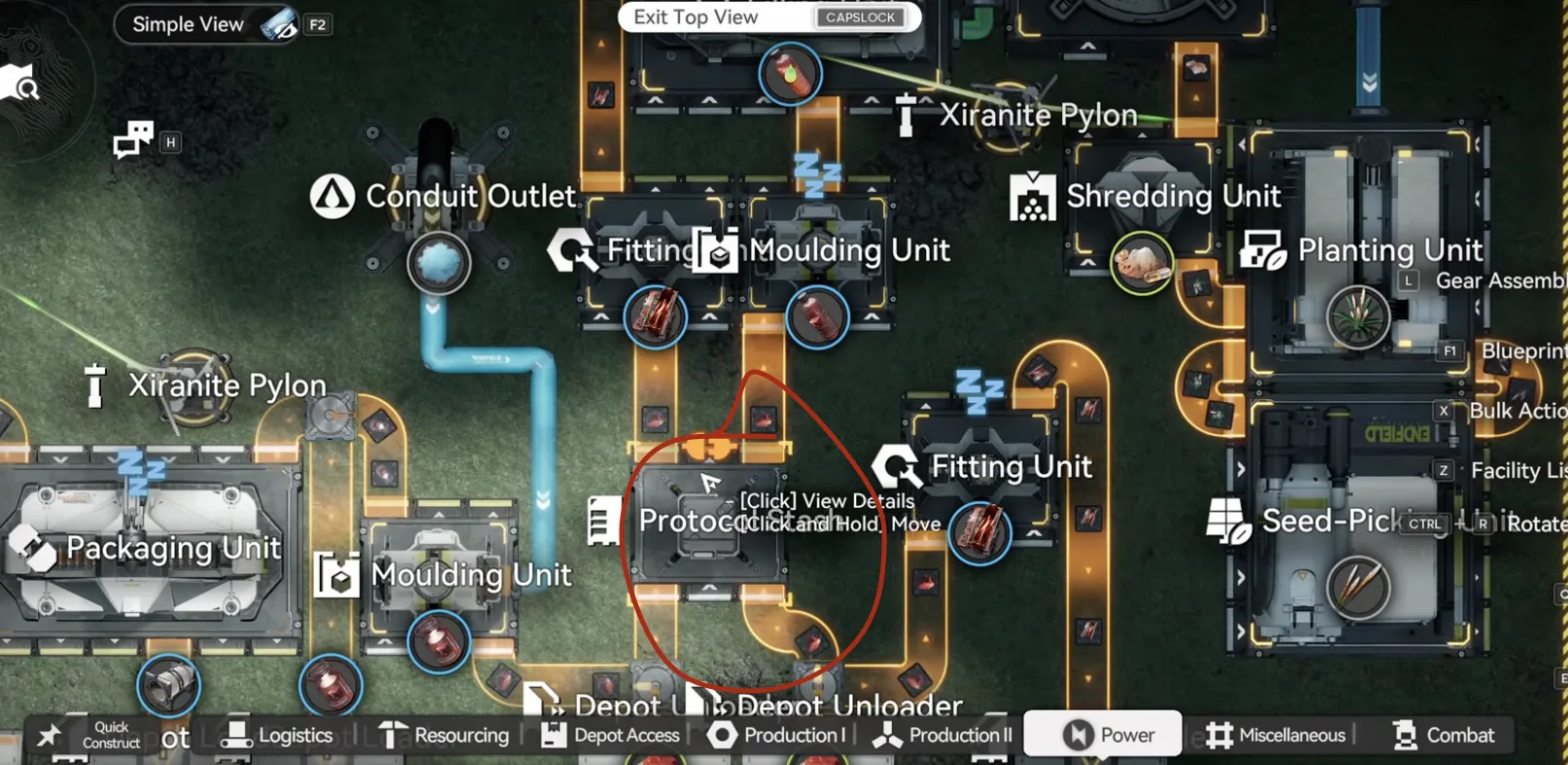 Extra 1 Protocol Stash turned off and set to storage mode