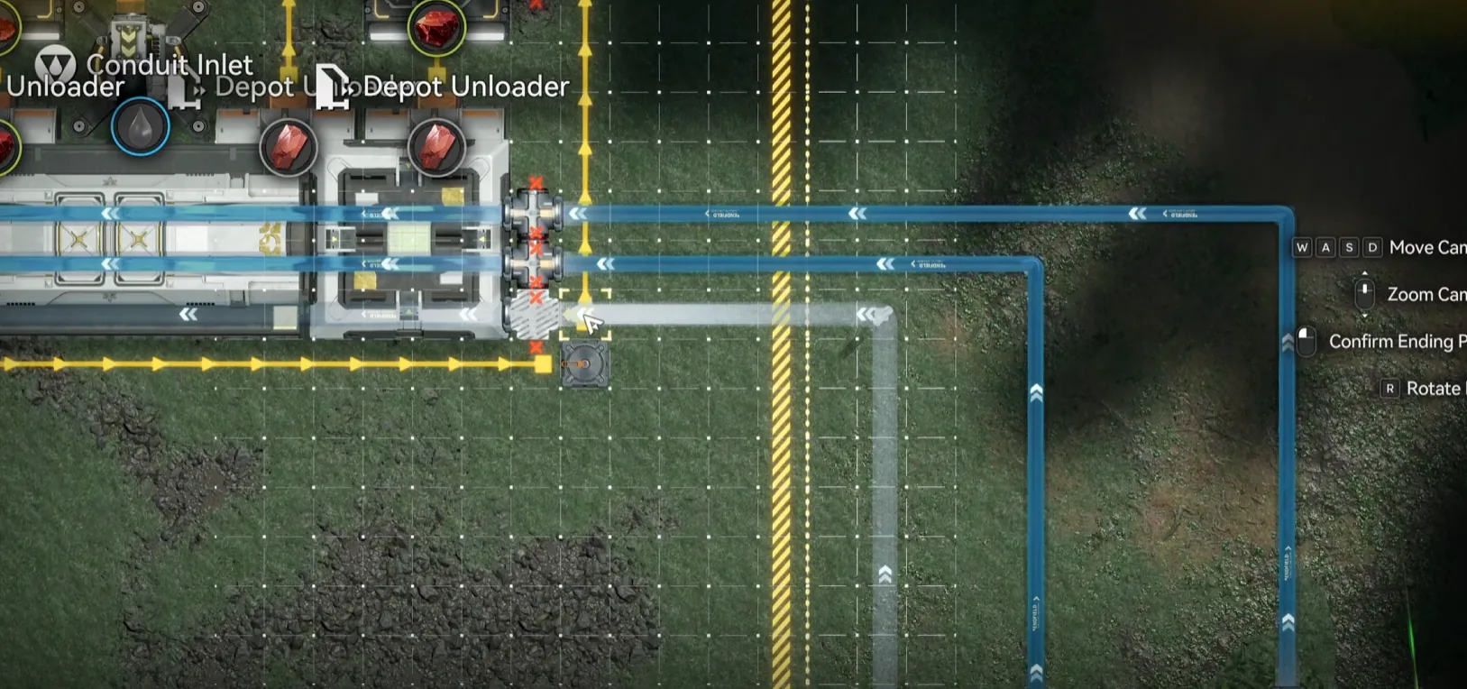 New pump placement at bottom right with pipe connections