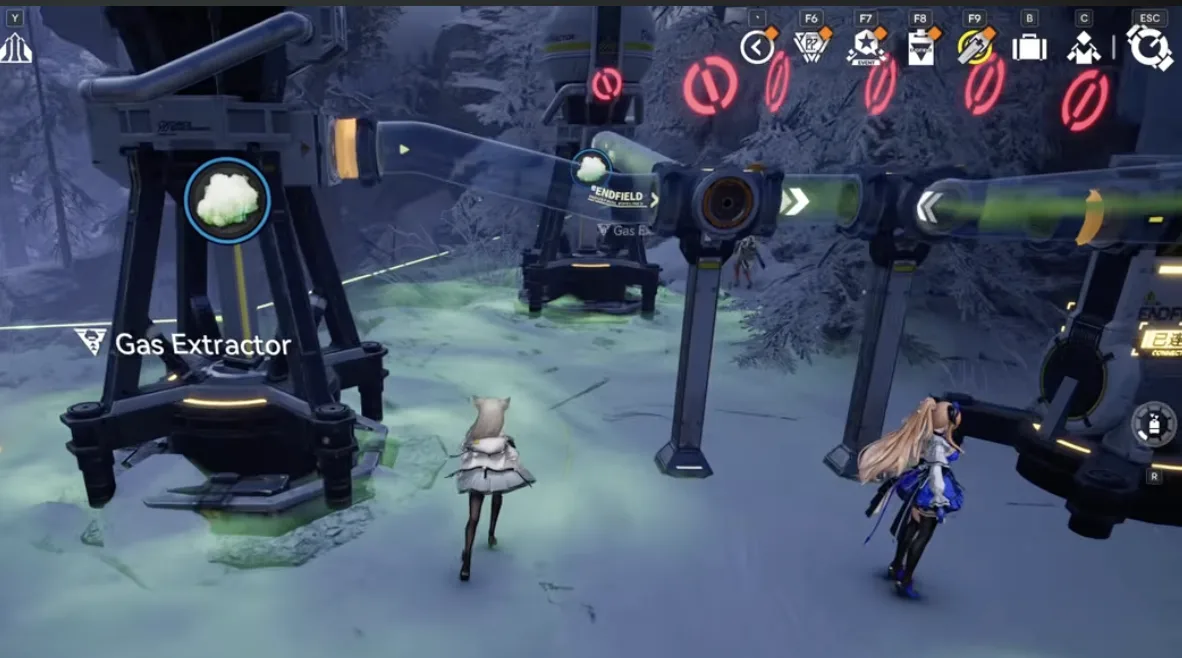 Three Gas Extractors placed on the new Xiragen spots and merged into a single pipe