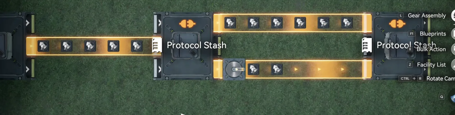 Protocol Stash priority output with a normal line and a converger line