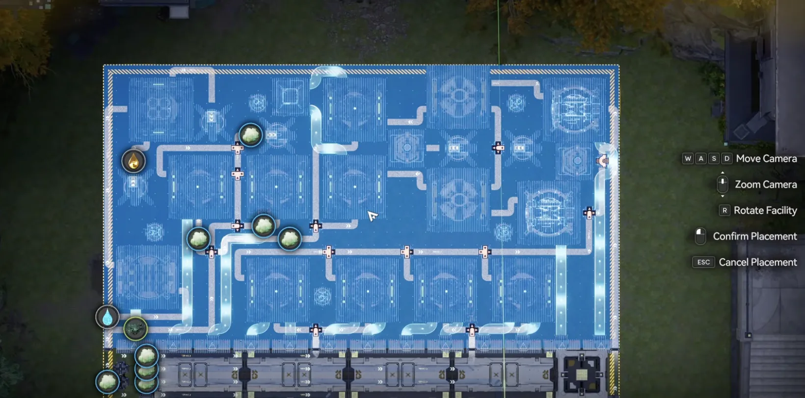 YP Top blueprint deployed above YP Bottom matching the Depot Bus