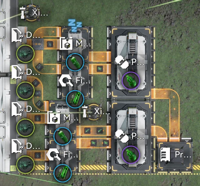 Palm-Top Savior Blueprint 2 - High-efficiency Xiranite Gourd production setup producing 8 gourds per minute