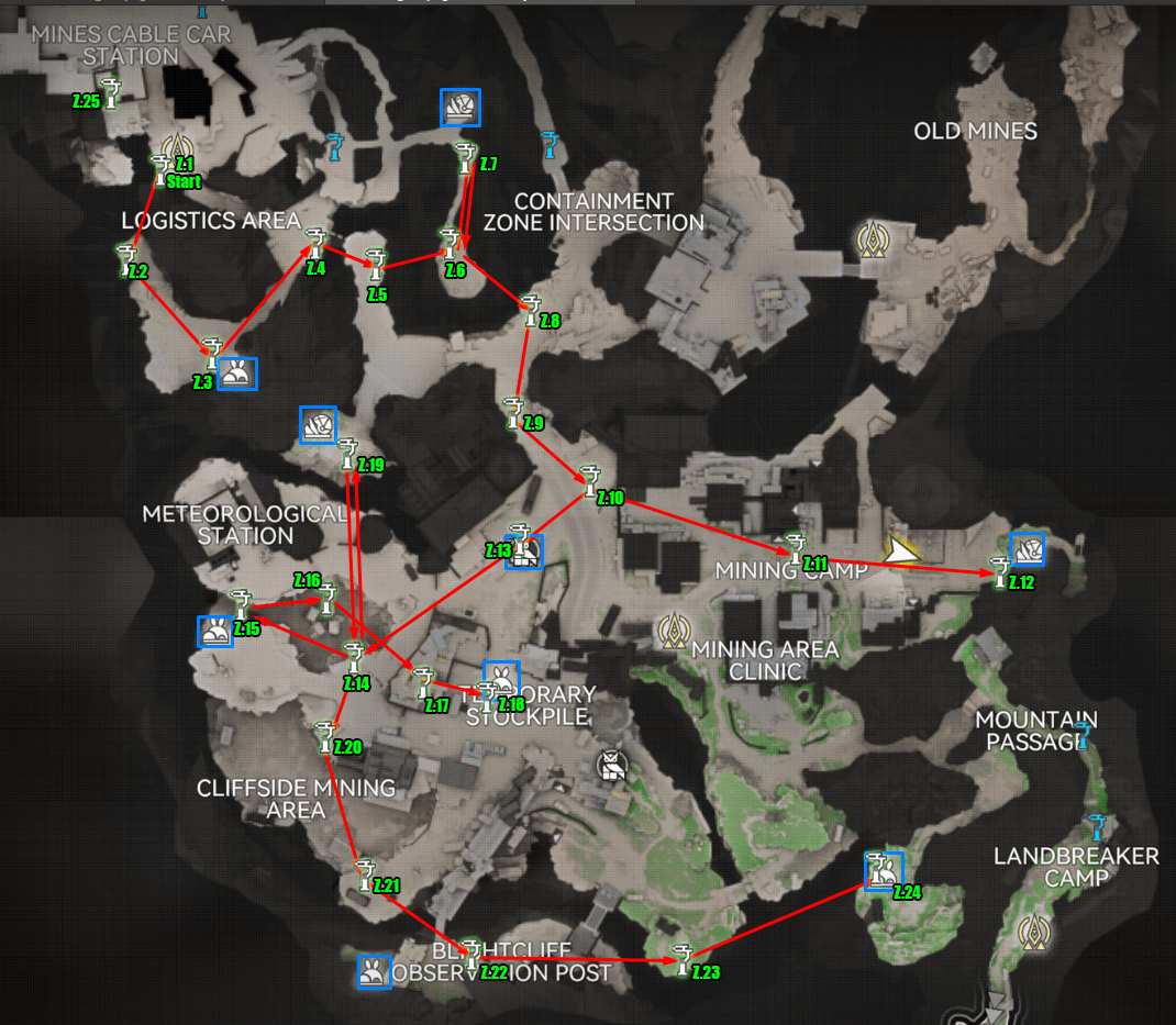 Origin Lodespring Complete Route route map